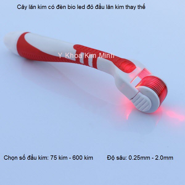 Bán cây lăn kim điện giá sỉ Bio Led đỏ 540 kim 1.5mm Y khoa Kim Minh