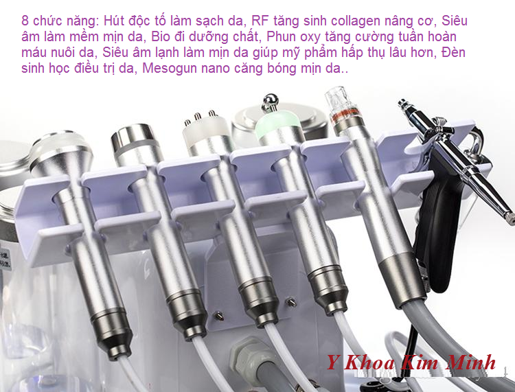 Công dụng điều trị, nuôi dưỡng, tái tạo, trẻ hóa da của máy chăm sóc da 8 chức năng KU-08 - Y Khoa Kim Minh