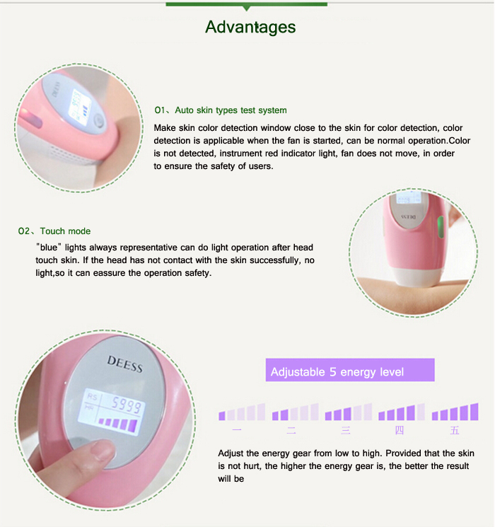 Máy triệt lông công nghệ IPL trẻ hóa trắng da và trị mụn KGP-582 mini