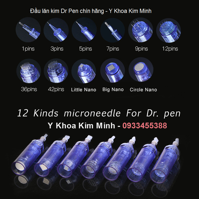 Dau lan kim 12, 36, nano may phi kim Dr Pen - chinh hang - Y Khoa Kim Minh 0933455388