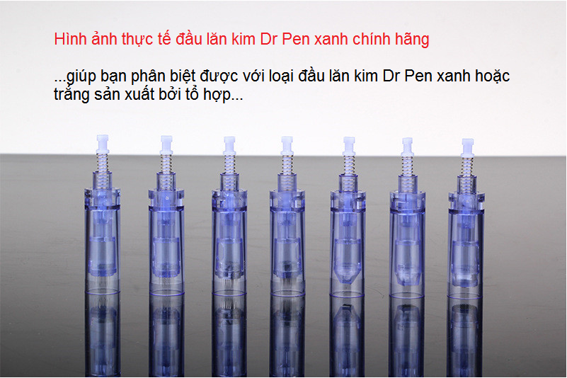 Dau lan kim xanh dung may Dr Pen 12 kim, 36 kim, nano trong/vuong - Y Khoa Kim Minh