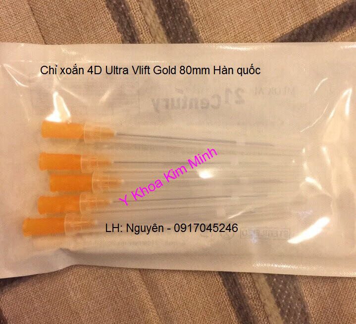 Chỉ xoắn 4D Ultra Vlift Gold 80mm Hàn quốc bán sỉ tại Y khoa Kim Minh