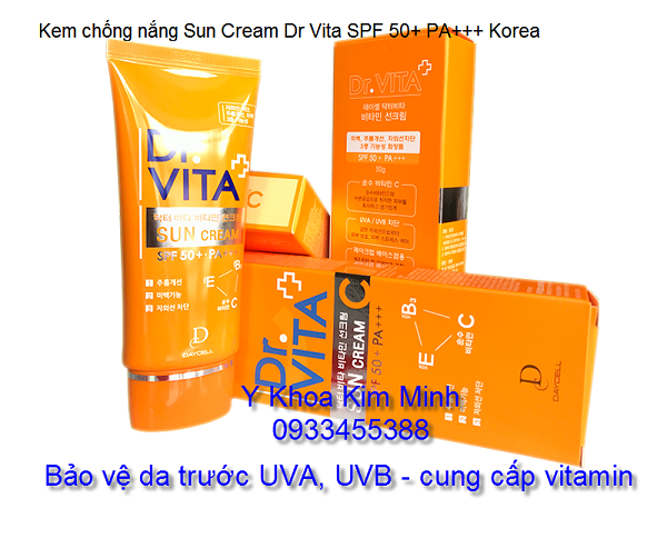 Kem chong nang Dr Vita Sun Cream SPF 50+ PA+++ Hàn Quốc - Y khoa Kim Minh 0933455388