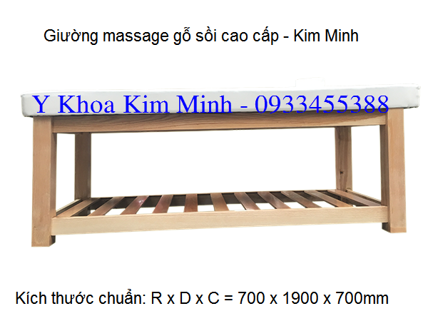 Ban giuong massage go cao cap Y Khoa Kim Minh, san xuat giuong go massage mien bac nam