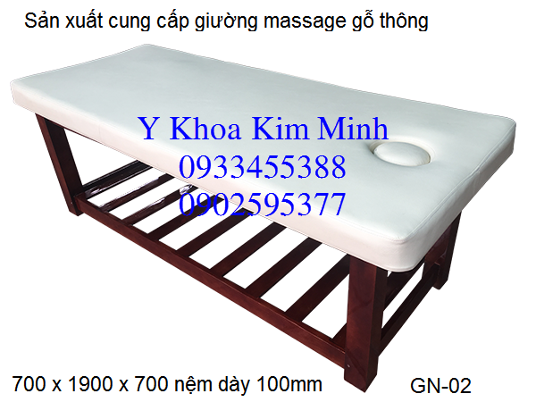 Giuong massage go thong tham my spa va giuong massage xong hoi Y Khoa Kim Minh