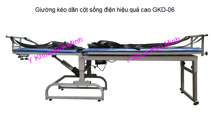 Địa chỉ bán giường điện kéo điều trị cột sống thoát vị đĩa đệm GKD-06 Y Khoa Kim Minh sản xuất