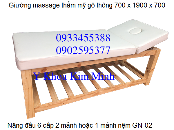 Giuong massage go thong tham my spa va giuong massage xong hoi massage Y khoa Kim Minh