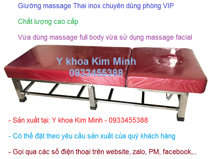 Y Khoa Kim Minh san xuat ban giuong massage inox thai lan, giuong go tham my 0933455388