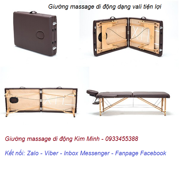 Giuong massage xep gon 2 khuc dang vali ban tai Y Khoa Kim Minh tp hochiminh
