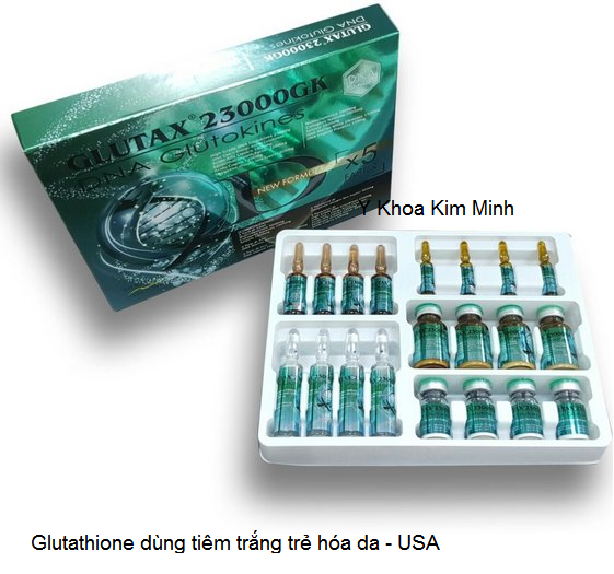 Duong chat tiem truyen trang tre hoa da Glutathione nhap khau My Glutax 23000GK Kim Minh 0933455388