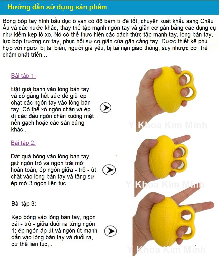 HDSD bong tap manh tay cho nguoi phuc hoi sau tai bien - Y Khoa Kim Minh
