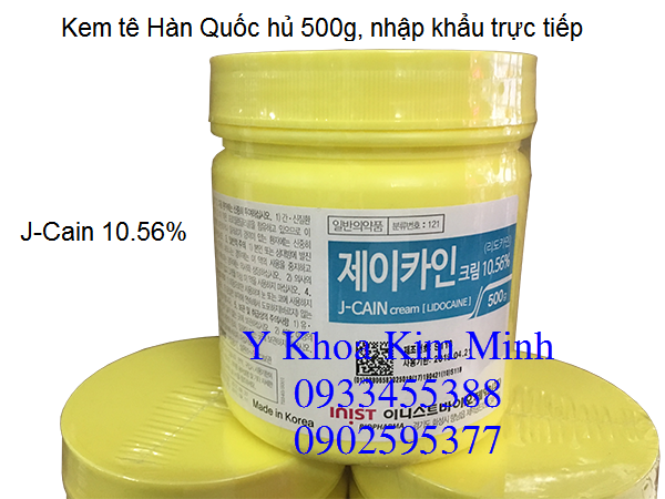 Kem te Han quoc 10.56% 500g J-Cain Cream nhap khau phan phoi gia si tai Y Khoa Kim Minh