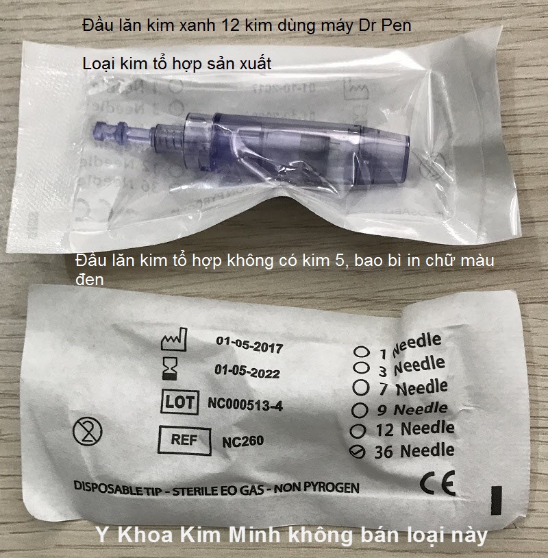 Noi ban dau kim lan xanh 12, 36, may Dr Pen su dung - Y khoa Kim Minh