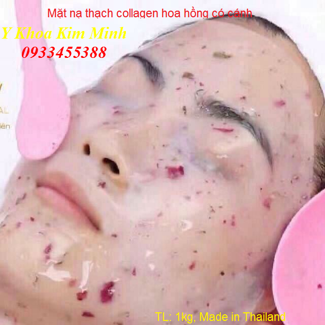 Bot mat na collagen hoa hong co canh, mat na thach collagen canh hoa hong ban tai Y Khoa Kim Minh