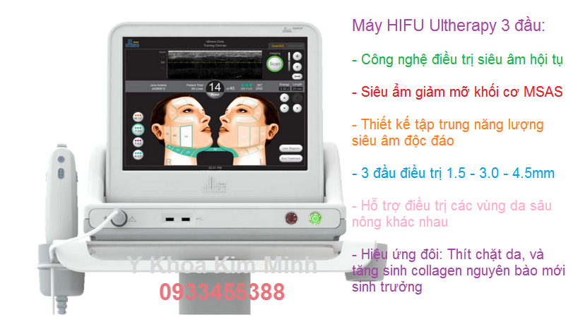 May Hifu Ultherapy 3 dau dieu tri nang co xoa nhan - Y Khoa Kim Minh