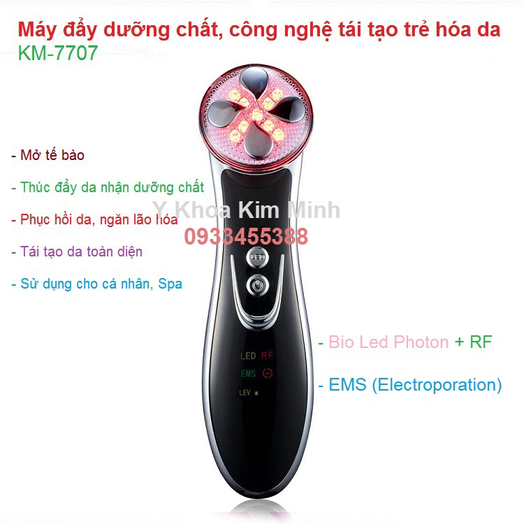May cham soc da mini - May day duong chat EMS-RF KM-7707 - Y Khoa Kim Minh