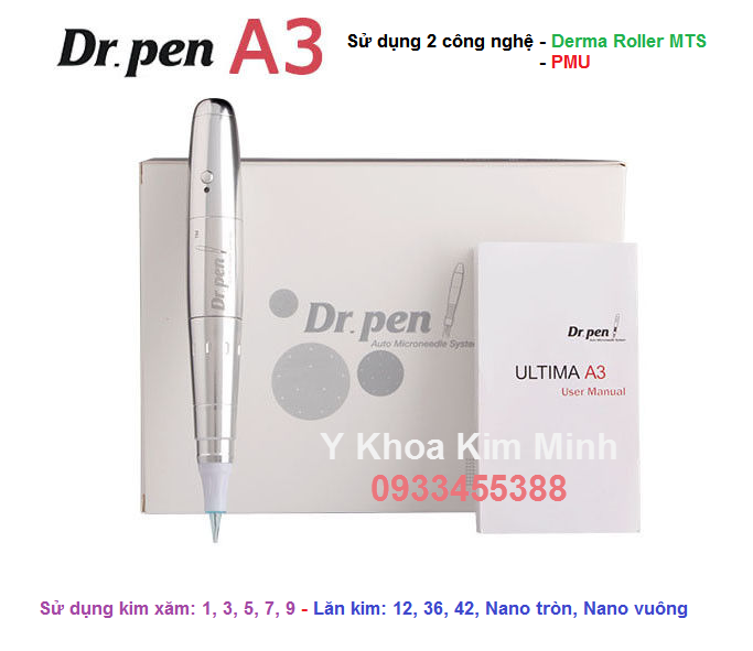Máy phi kim Dr Pen Ultima A3 bán tại tp hcm - Y khoa Kim Minh
