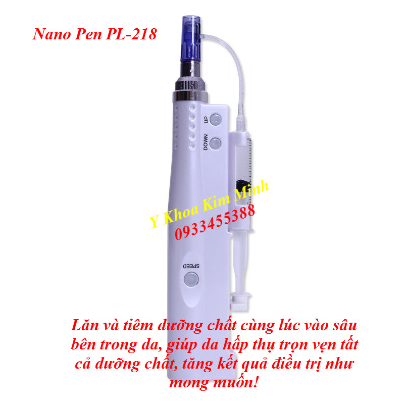 Máy tiêm căng bóng sáng trắng da nhanh PL-218 Nano Pen - Y Khoa Kim Minh 0933455388
