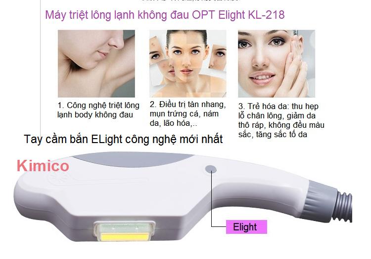 May triet long sieu lanh Elight OPT KL-218 ban tai Y Khoa Kim Minh