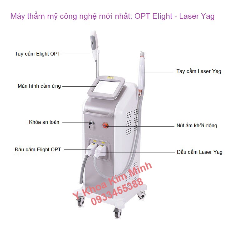May triet long 2 tay cam sieu lanh OPT Elight Laser KL-218 - Y Khooa Kim Minh