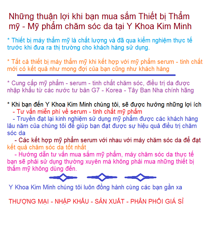 Mua my pham, bot dap mat na, serum te bao goc tai Y khoa Kim Minh Mua my pham, serum, bot dap mat na tai Tp HCM - Y Khoa Kim Minh