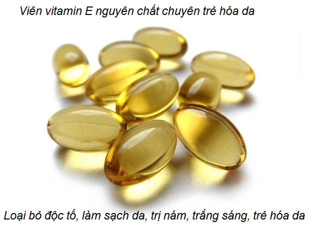 Viên vitamin E Spring Valley nhập Mỹ dùng uống trong trị ngoài da - Y khoa Kim Minh Noi ban vien vitamin E Spring Valley giải độc, trị nám, trắng sáng, trẻ hóa da - Y Khoa Kim Minh 0933455388