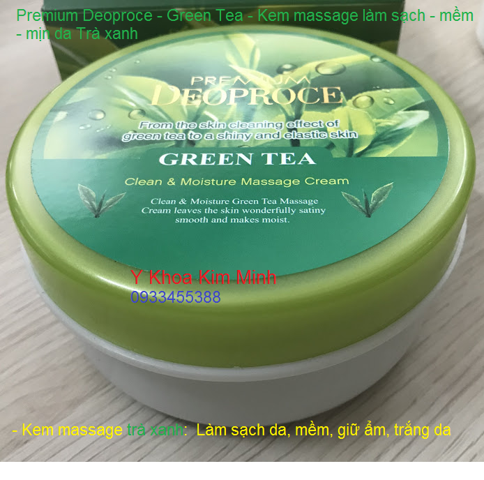 Green Tea Cream la kem massage mat han quoc chiet xuat tra xanh nhap khau Kim Minh
