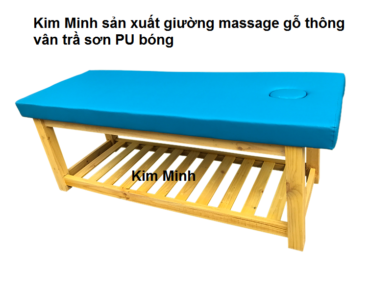 Giường massage gỗ thông nhập khẩu qua sấy bán tại Y khoa Kim Minh
