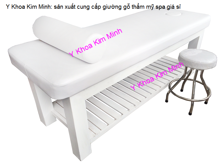 Giuong go tham my spa cao cap mau trang Y Khoa Kim Minh