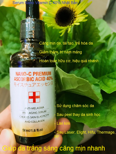 Serum vitamin C giup da trang sang cang min nhanh Y Khoa Kim Minh nhap khau Nhat Ban