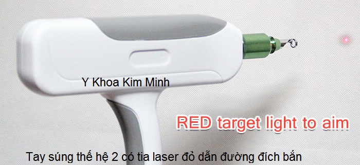Tay sung ban laser cua may xoa xam yag laser Y khoa Kim Minh