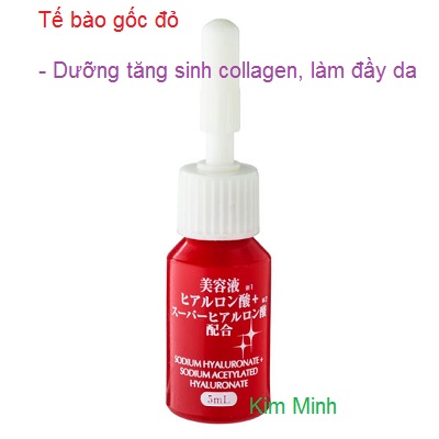 Tế bào gốc đỏ giảm tổn thương da, tăng trưởng collagen biểu bì, tái tạo làn da mới khỏe mạnh nhập khẩu Nhật Bản - Y Khoa Kim Minh