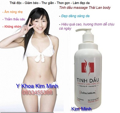Tinh dầu massage giảm béo body Thai Lan bán tại Y Khoa Kim Minh 0933455388