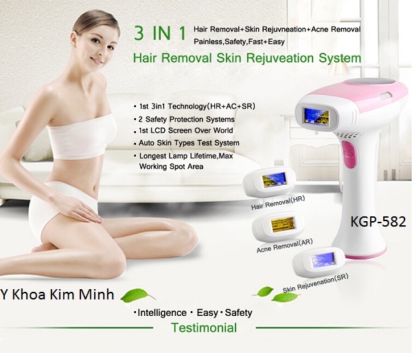 may triet long 3 chức năng IPL mini cam tay da nang KGP-582