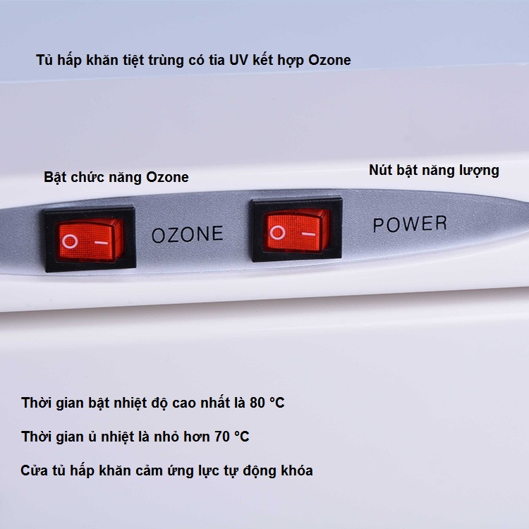 Tu hap khan tiet trung 1 ngăn 36-40 khăn có tia UV và Ozone tiet trung va tranh lay nhiem cheo