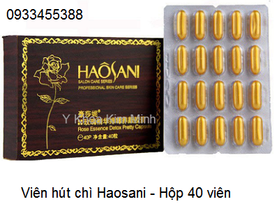 Viên hút chì Haosani Aloe vera cao cấp 40 viên/hộp - Y Khoa Kim Minh 0933455388