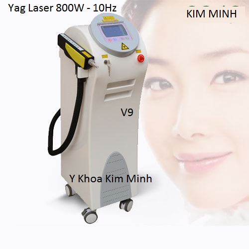 Ban may xoa xam chuyen nghiep lien tuc Yag Laser 10Hz 800W V9 Y khoa Kim Minh
