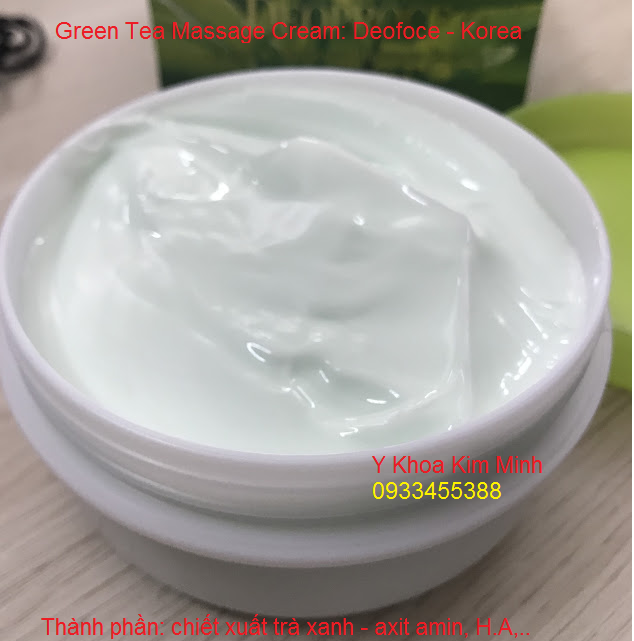Kim Minh - noi ban kem massage mat tra xanh han quoc Premium Deofoce Y Khoa Kim Minh