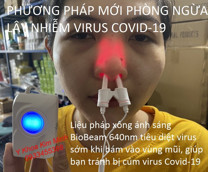 Phương pháp ngăn ngừa lây nhiễm virus Covid-19 bằng ánh sáng BioBeam 640nm