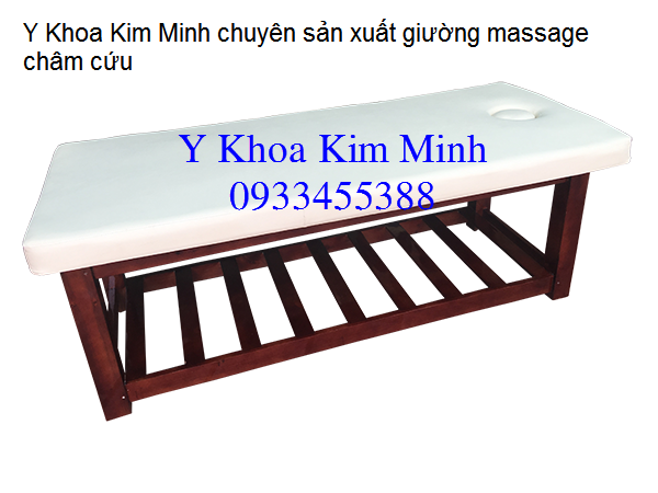 Bán giường massage châm cứu gỗ inox