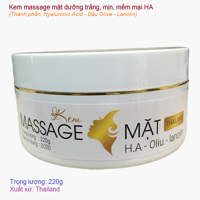 Kem massage mặt dưỡng ẩm trắng mịn HA Thái Lan