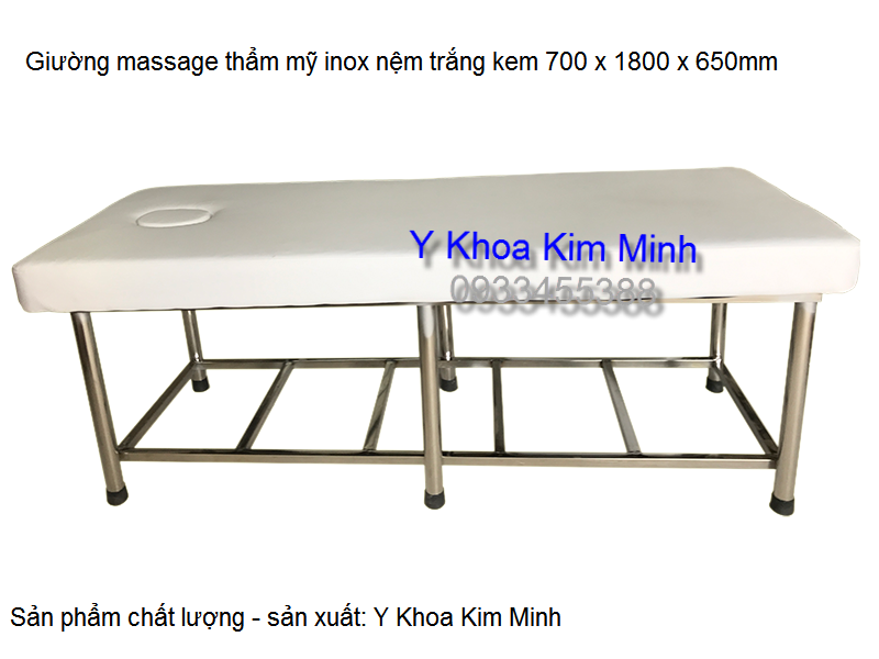 Giường ghế massage thẩm mỹ spa inox Kim Minh