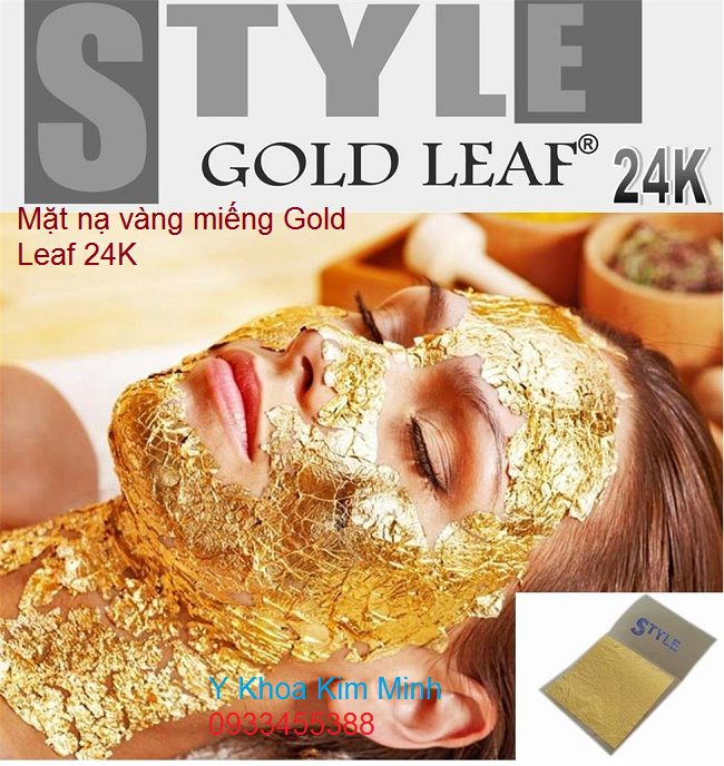 Style Gold Leaf 24K mặt nạ vàng miếng