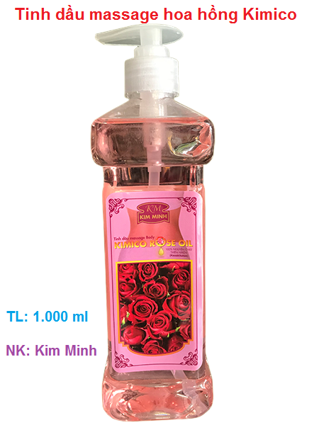 Tinh dầu massage body hoa hồng Kimico