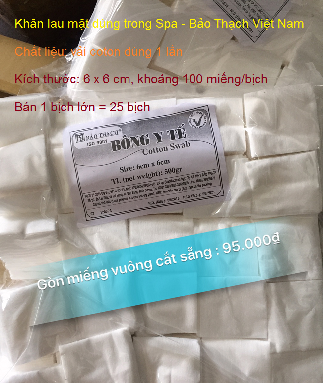 Khăn lau mặt vải coton Bảo Thạch Việt Nam