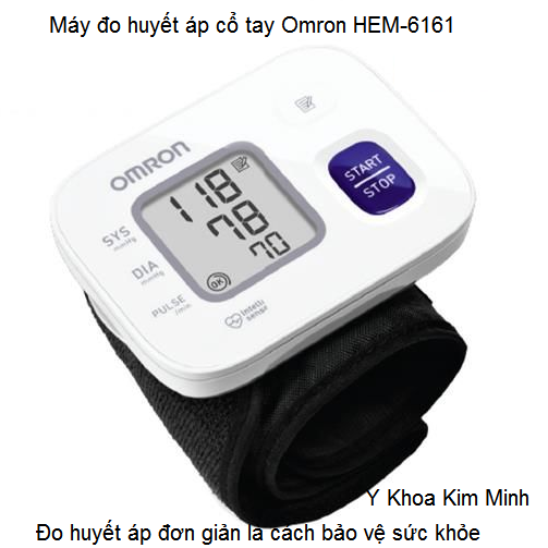 Omron Hem-6161 máy đo huyết áp cổ tay Nhật Bản