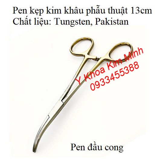 Pen cong 13cm Tungsten kẹp kim phẫu thuật