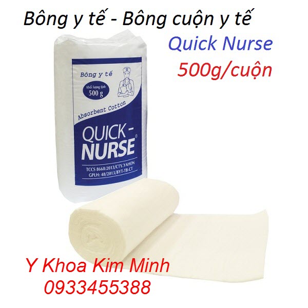 Bông y tế Quick Nurse cuộn 500g