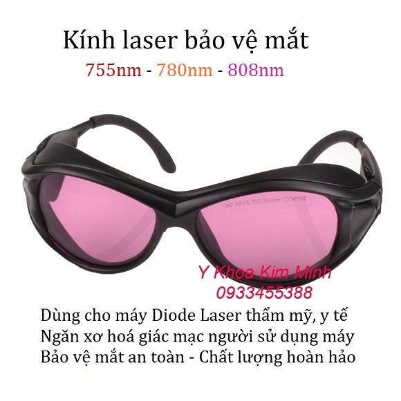 Kính bảo vệ mắt dùng cho máy Diode Laser 808nm