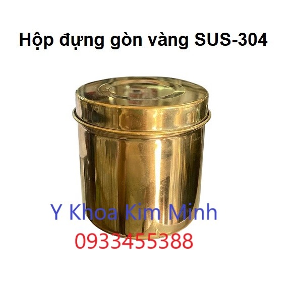 Hộp đựng gòn vàng SUS-304